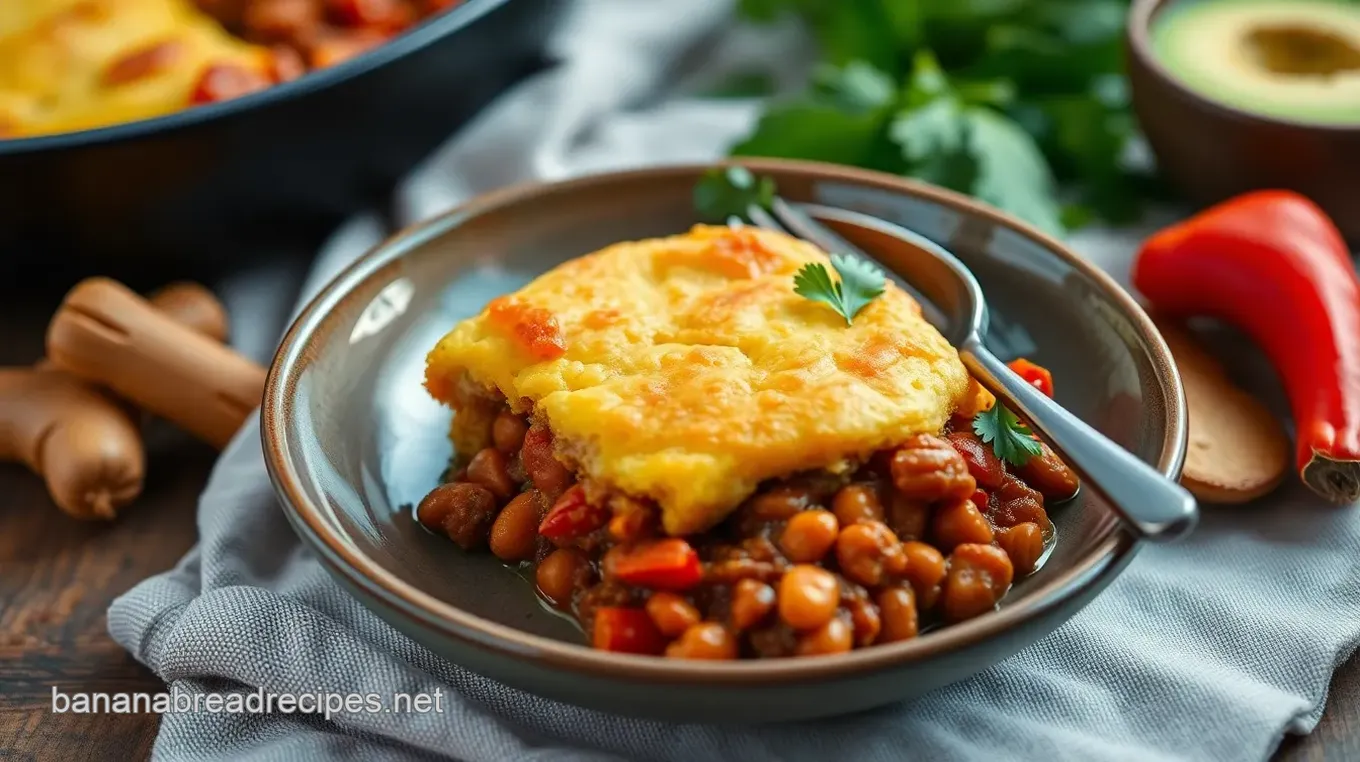 Cornbread Topped Chilli Pie