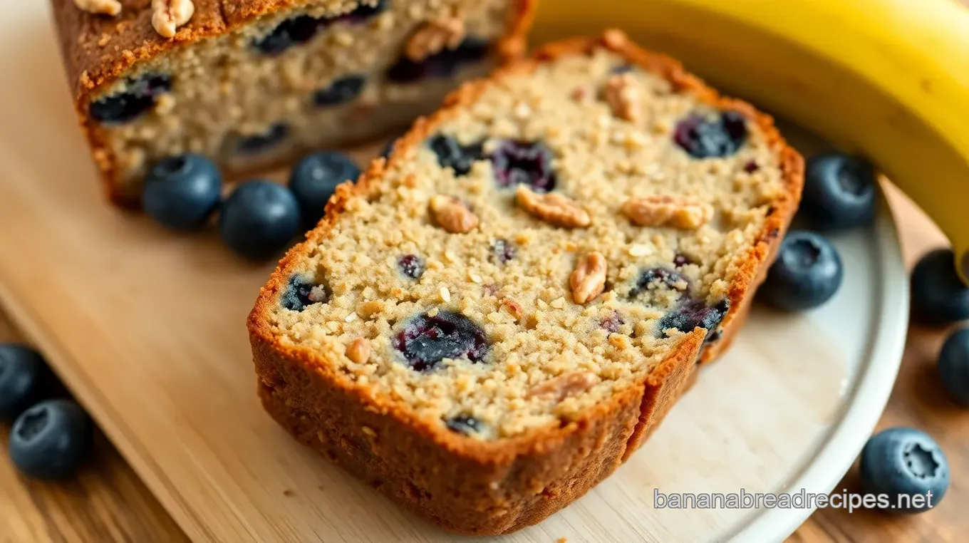 Banana Nut Bread with Blueberries