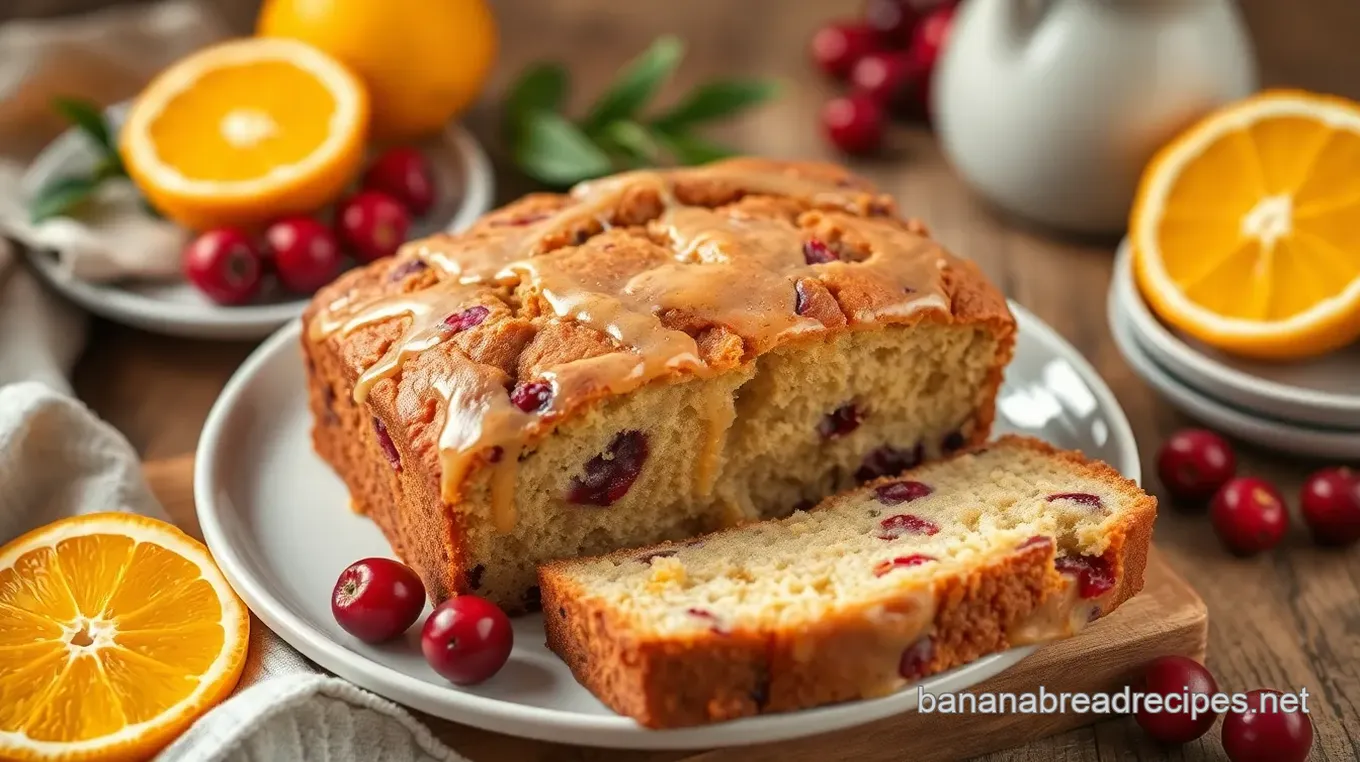 Delicious Orange Glazed Cranberry Bread