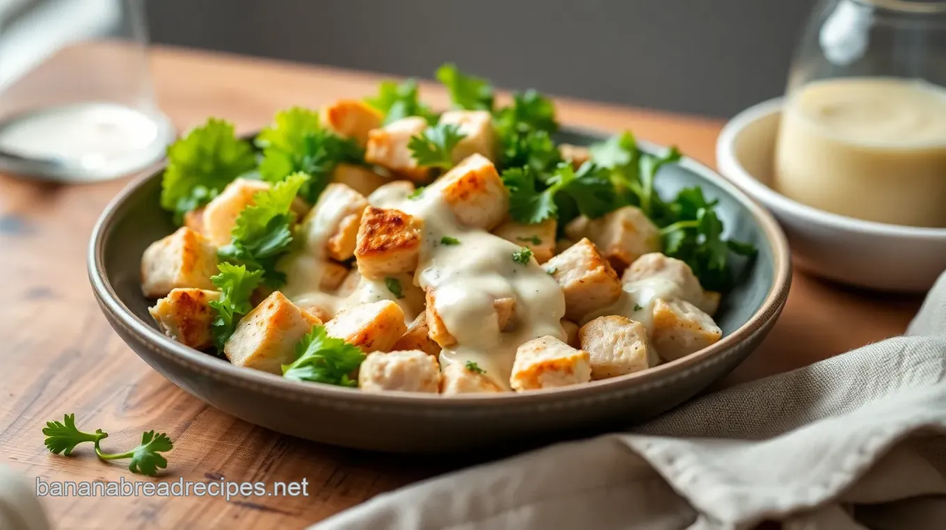 Easy Sautéed Chicken Salad with Creamy Dressing: My Family' s Favorite Weeknight Meal! Sautéed Chicken Salad with Creamy Dressing