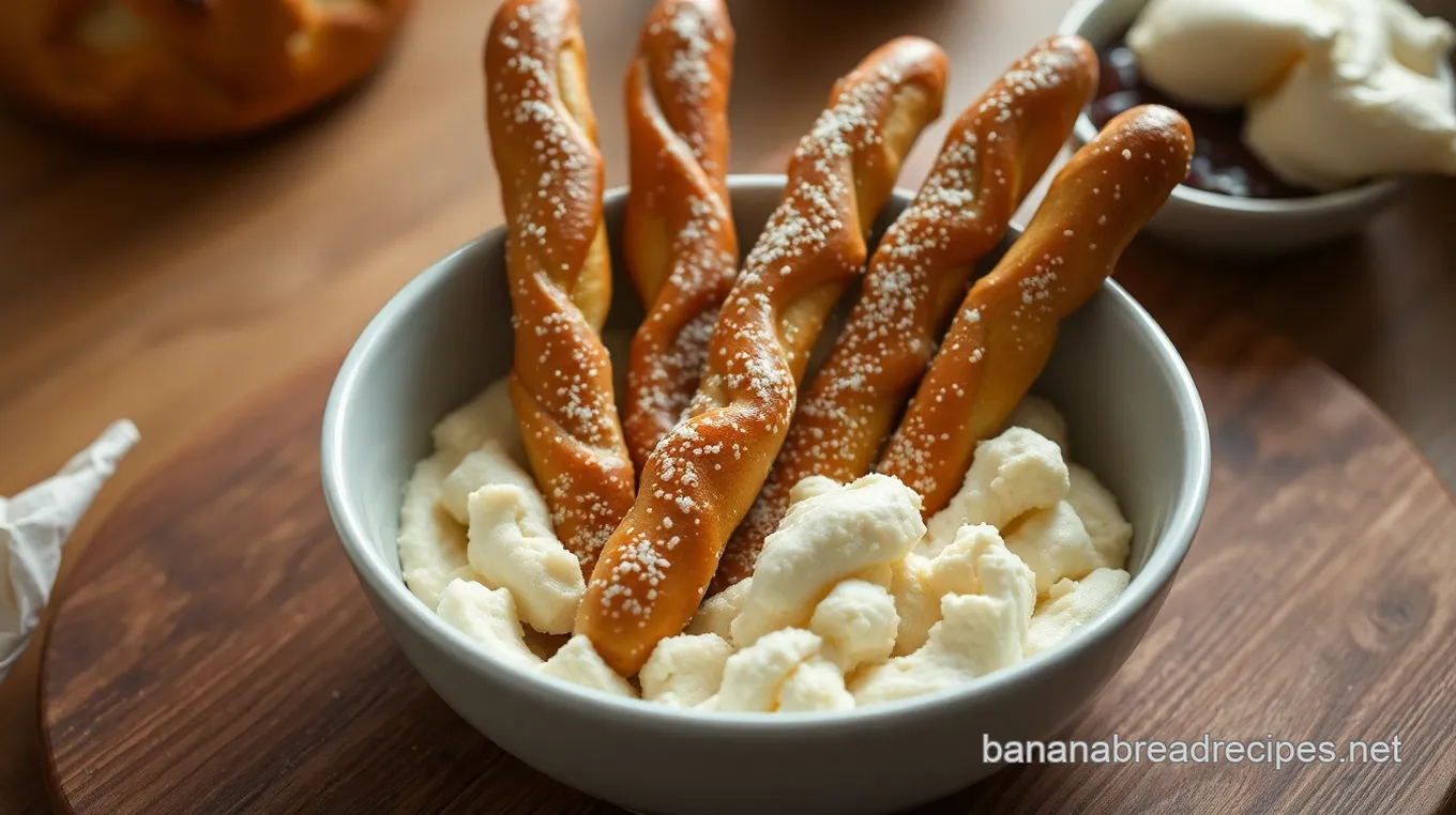 Golden Soft Pretzel Sticks with Sea Salt