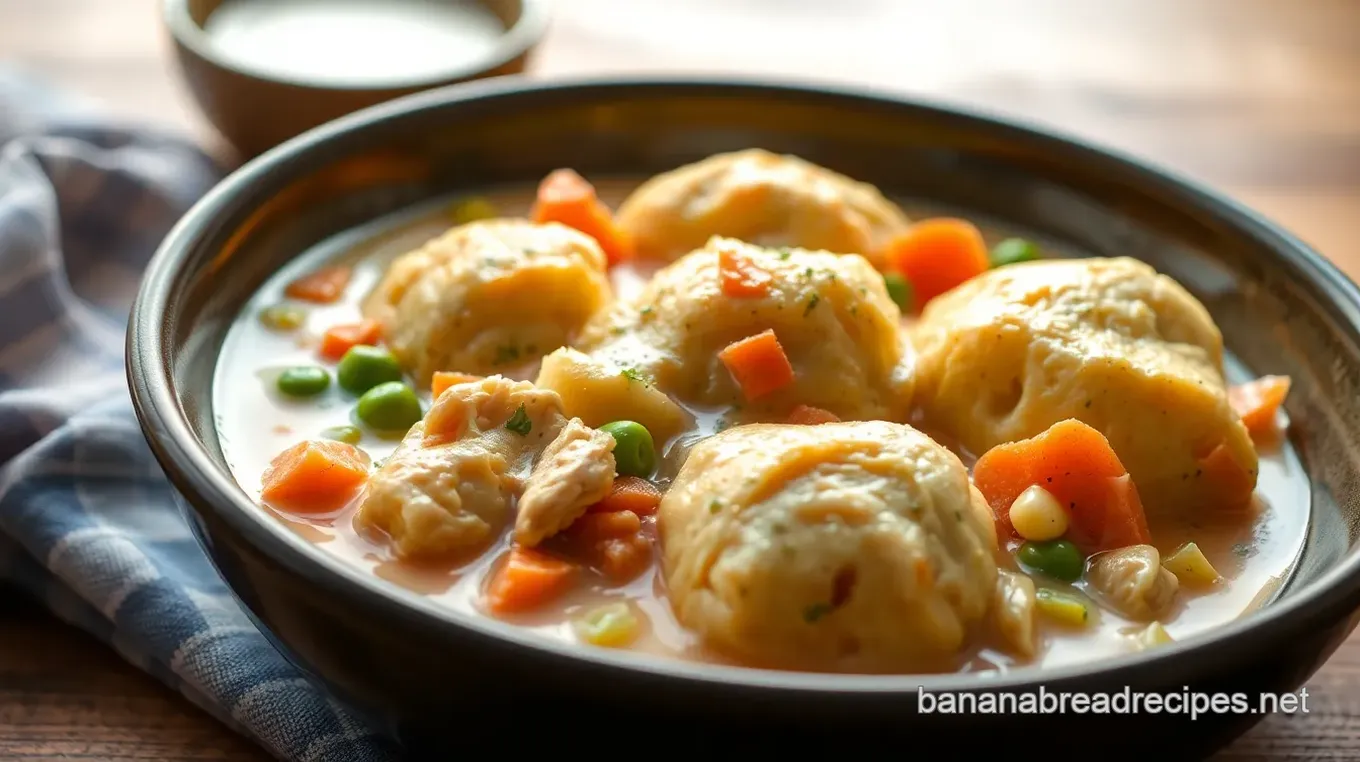 Hearty Chicken and Dumplings with Bisquick