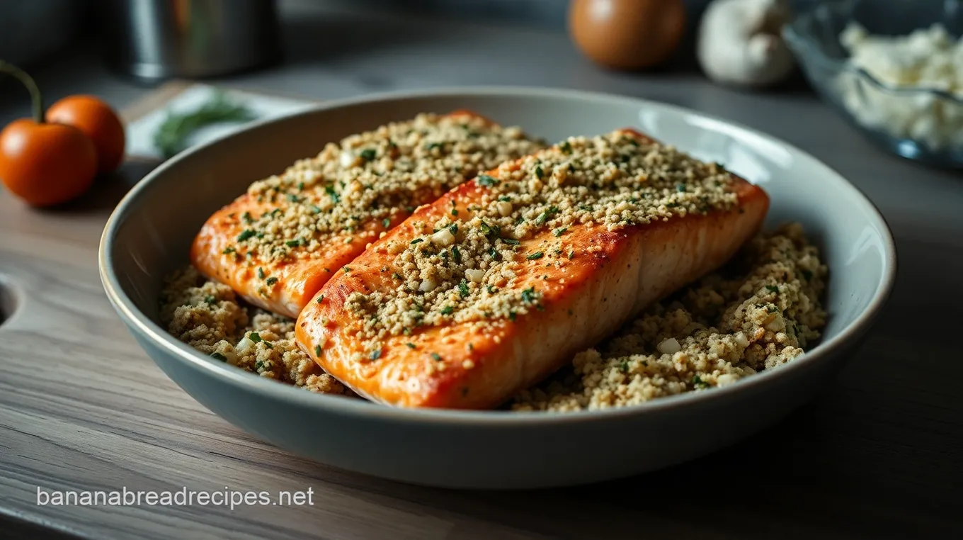 Herb-Crusted Salmon with Lemon-Dill Sauce