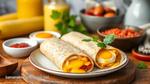 Fried Eggs Crispy Breakfast Burritos