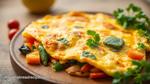 Quick Vegetable Omelette with Fresh Veggies