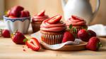 Roast Strawberry Delicious Cupcakes