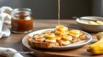 Toast Banana Flatbread with Sweet Maple Drizzle