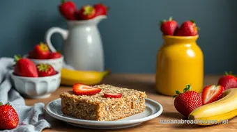 Bake Strawberry Banana Oat Cake Delight