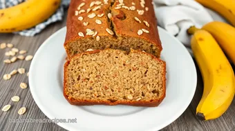 Baking Banana Oatmeal Loaf - Irresistibly Nutty