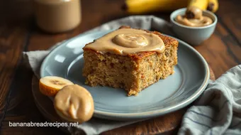 Bake Banana Cake with Creamy Peanut Butter