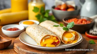 Fried Eggs Crispy Breakfast Burritos