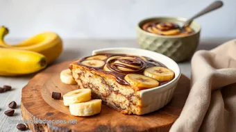 Bake Banana Dessert with Rich Chocolate Swirls