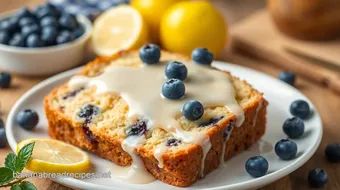 Bake Blueberry Bread with Tangy Lemon Glaze