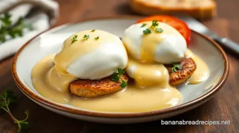 Poached Eggs Benedict with Creamy Sauce