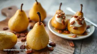 Bake Pears with Maple Pecan Delight