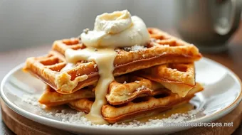 Waffles with Flour, Milk & Vanilla Flavor