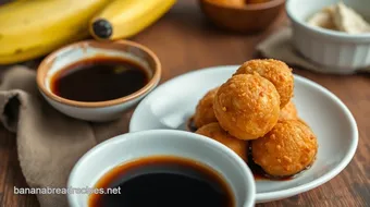 Fried Banana Balls in Savory Soy Sauce