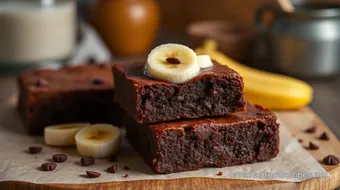 Fudgy Brownies with Banana Delight