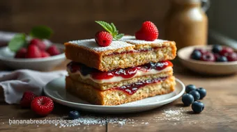 Layered Fruit Jam Sandwich Cake Delight