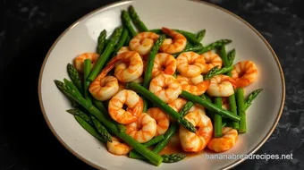 How to Make One-Pan Lemon Garlic Shrimp & Asparagus: Quick with One Liners NYT recipe card