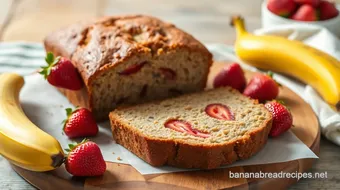 Baking Banana Bread with Strawberry Twist