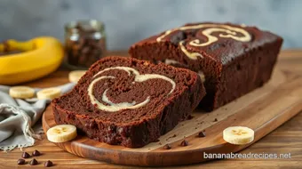 Bake Chocolate Banana Bread with Creamy Swirls