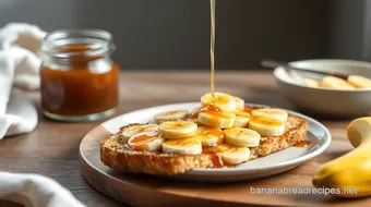 Toast Banana Flatbread with Sweet Maple Drizzle