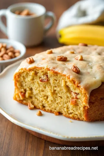 Banana Nut Cake presentation