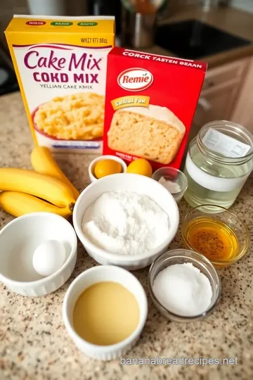 Cake Mix Banana Bread ingredients
