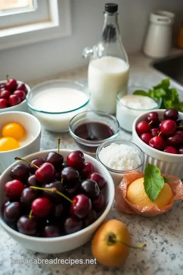 Clafoutis - A Custardy French Dessert ingredients