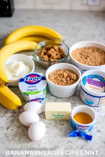 Delicious Fage Banana Bread Recipe ingredients