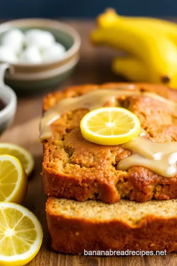 Lemon Banana Bread presentation