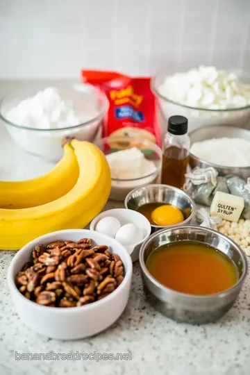 Pecan Banana Bread ingredients