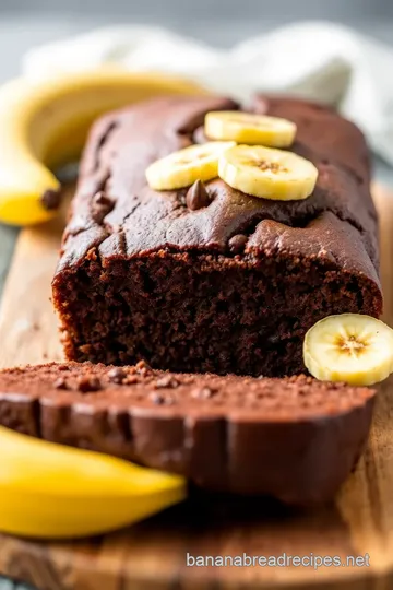 Chocolate-Banana Bread presentation