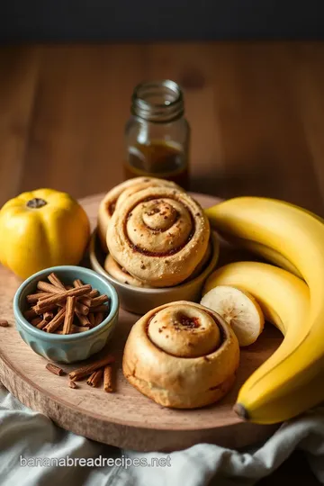 Delicious Banana Bread Cinnamon Rolls ingredients