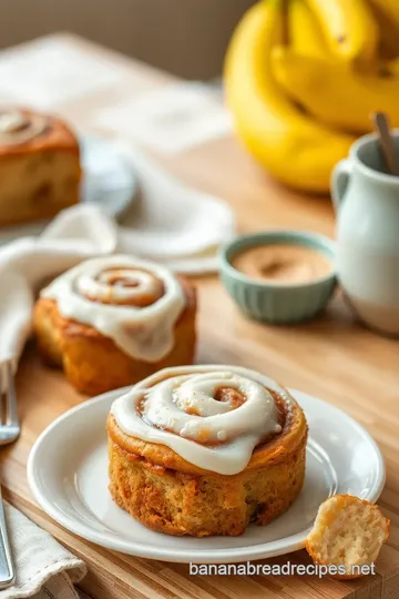 Delicious Banana Bread Cinnamon Rolls presentation