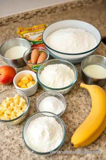 Banana-Peach Delight Bread ingredients