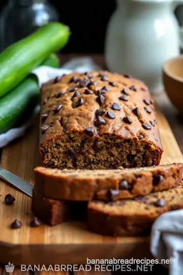 Decadent Chocolate Chip Zucchini Bread presentation