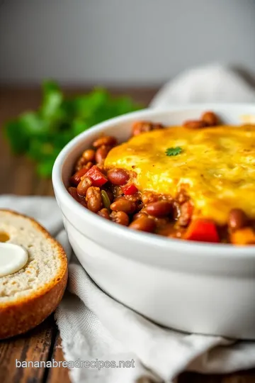 Cornbread Topped Chilli Pie presentation