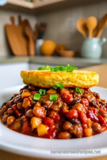 Cornbread Topped Chilli Pie steps