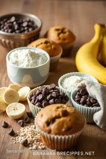 Decadent Banana Chocolate Chip Muffins ingredients