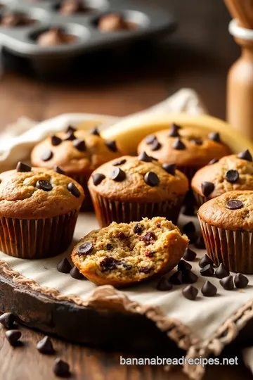 Decadent Banana Chocolate Chip Muffins presentation