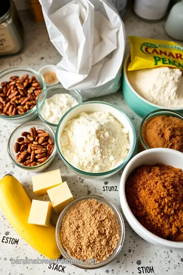 Decadent Banana Pecan Caramel Layer Cake ingredients