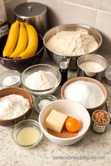 Ultimate Banana Bread ingredients