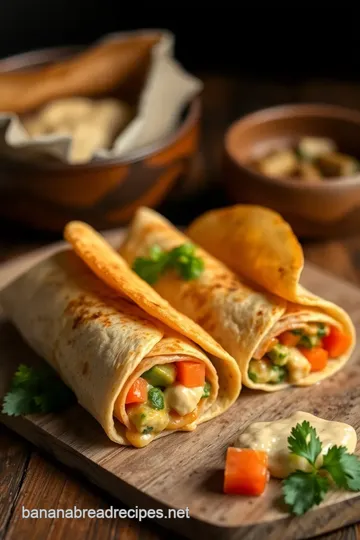 Creamy Veggie Roll-Ups in Soft Tortillas presentation