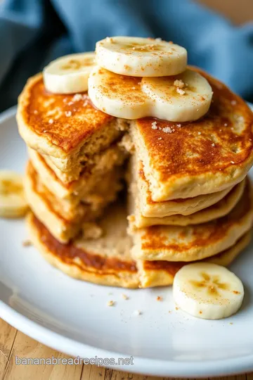 Delicious Banana Bread Pancakes presentation