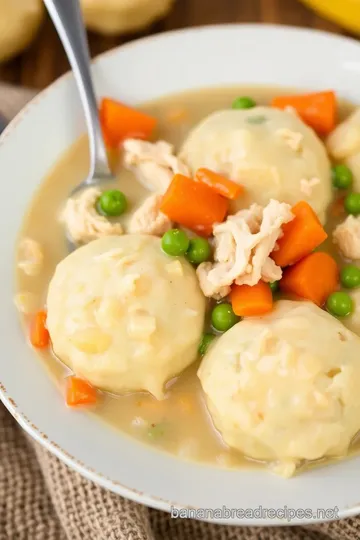 Hearty Chicken and Dumplings with Bisquick presentation