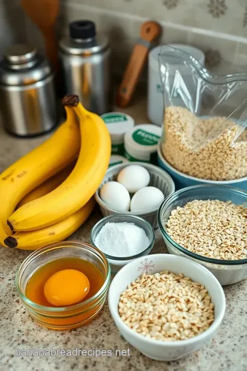 Heavenly Banana Oat Bread ingredients