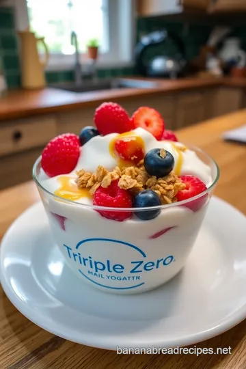 Oikos Triple Zero Yogurt Parfait steps