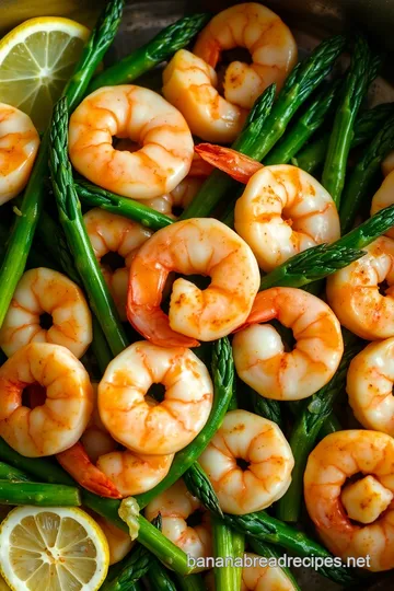 One-Pan Lemon Garlic Shrimp and Asparagus presentation